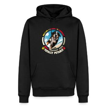 Chiens Chiens de montagne bernois Amoureux des chiens - Sweat à capuche Premium bio Homme - noir - Devant - Nico (187cm)