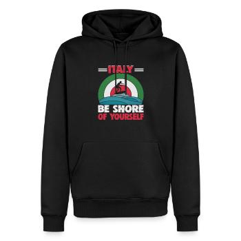Italien Strandurlaub am Meer Design Strandmotiv - Männer Premium Bio Hoodie - Schwarz - Vorne - Nico (187cm)