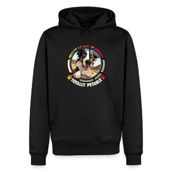 Chiens Berger australien amoureux des chiens Aussie - Sweat à capuche Premium bio Homme - noir - Devant - Nico (187cm)
