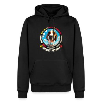 Dog Saying Beagle Design pour les amoureux des chiens - Sweat à capuche Premium bio Homme - noir - Devant - Nico (187cm)
