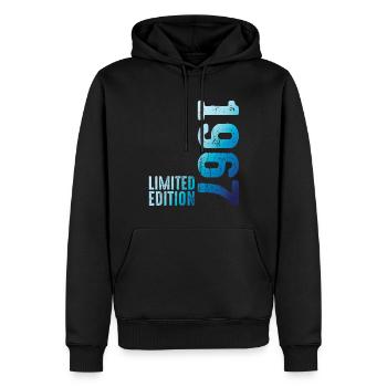 Seit 1967 Jahr 1967 Retro Jahrgang 1967 Geburt - Männer Premium Bio Hoodie - Schwarz - Vorne - Nico (187cm)