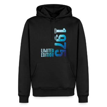 Since 1975 Year 1975 Retro Vintage 1975 Birth - Men’s Premium Organic Hoodie - black - Front - Nico (187cm)