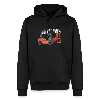 Heben Sie Gabelstaplerfahrer Fahrer Gabelstapler - Männer Premium Bio Hoodie - Schwarz - Vorne - Nico (187cm)