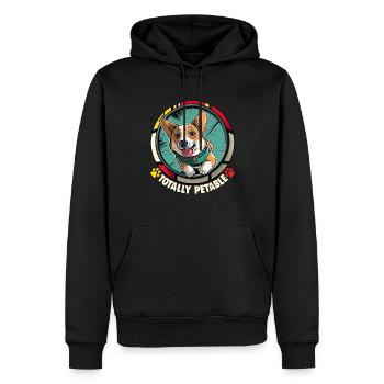 Chiens CartoonWelsh Corgi Design pour les amoureux des chiens - Sweat à capuche Premium bio Homme - noir - Devant - Nico (187cm)