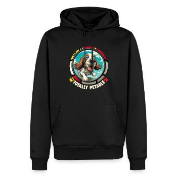 Dog Cartoon Cocker Spaniel pour les amoureux des chiens - Sweat à capuche Premium bio Homme - noir - Devant - Nico (187cm)