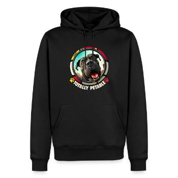 Dog Cartoon Cane Corso Design for Dog Lovers - Men’s Premium Organic Hoodie - black - Front - Nico (187cm)