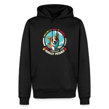 Chiens CartoonWelsh Corgi Design pour les amoureux des chiens - Sweat à capuche Premium bio Homme - noir - Devant - Nico (187cm)