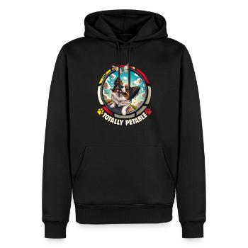 Hunde Spruch Papillon Design für Hundeliebhaber - Männer Premium Bio Hoodie - Schwarz - Vorne - Nico (187cm)
