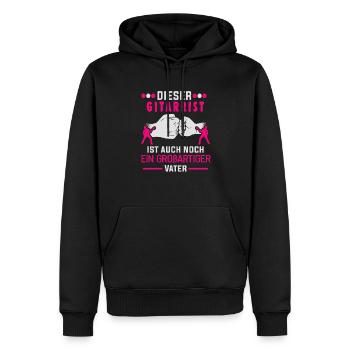 Gitarrist Vatertag Gitarrenspieler Musiker - Männer Premium Bio Hoodie - Schwarz - Vorne - Nico (187cm)