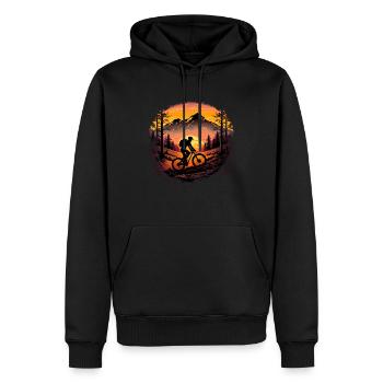 Conception cool de descente de VTT pour les fans de VTT - Sweat à capuche Premium bio Homme - noir - Devant - Nico (187cm)