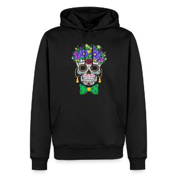 Mardi Gras Costume Fleur Sucre El Dia De Los - Sweat à capuche Premium bio Homme - noir - Devant - Nico (187cm)