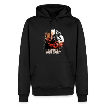 Conception cool de descente de VTT pour les fans de VTT - Sweat à capuche Premium bio Homme - noir - Devant - Nico (187cm)