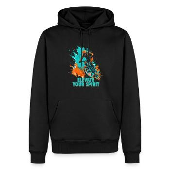 Conception cool de descente de VTT pour les fans de VTT - Sweat à capuche Premium bio Homme - noir - Devant - Nico (187cm)