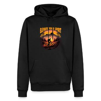 Conception cool de descente de VTT pour les fans de VTT - Sweat à capuche Premium bio Homme - noir - Devant - Nico (187cm)