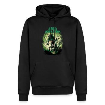 Conception cool de descente de VTT pour les fans de VTT - Sweat à capuche Premium bio Homme - noir - Devant - Nico (187cm)