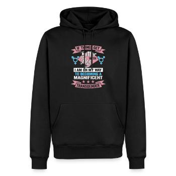 Bisexell Transgender Pride Day LGBT - Männer Premium Bio Hoodie - Schwarz - Vorne - Nico (187cm)