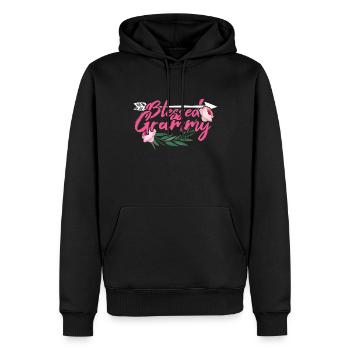 Großmutter Liebe Mama Blumen Muttertag - Männer Premium Bio Hoodie - Schwarz - Vorne - Nico (187cm)