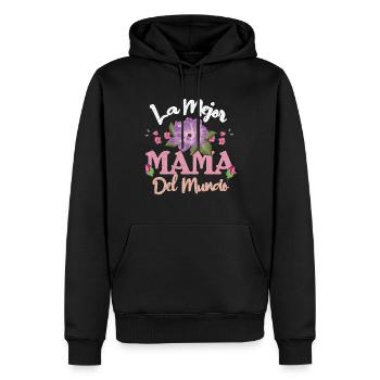 Best Mom World Happy Mother's Day Spanish - Men’s Premium Organic Hoodie - black - Front - Nico (187cm)