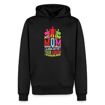 Autismus Mama Mama Puzzle Autismus Bewusstsein - Männer Premium Bio Hoodie - Schwarz - Vorne - Nico (187cm)