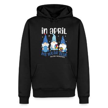 Journée de sensibilisation à l’autisme Wear Blue Puzzle d’avril - Sweat à capuche Premium bio Homme - noir - Devant - Nico (187cm)