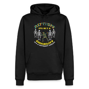 Puzzle de capacité différente Sensibilisation colorée à l’autisme - Sweat à capuche Premium bio Homme - noir - Devant - Nico (187cm)