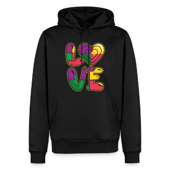 Unterstützung Liebe Puzzle Bunte Autismus Bewusstsein - Männer Premium Bio Hoodie - Schwarz - Vorne - Nico (187cm)