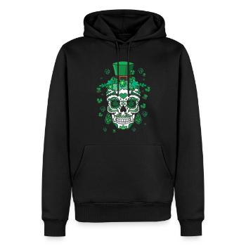 St Patty's Day El Dia De Los Muertos Irische Blume - Männer Premium Bio Hoodie - Schwarz - Vorne - Nico (187cm)