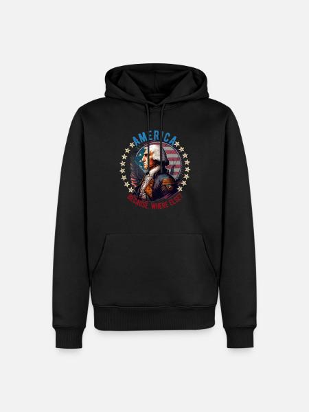 American Patriotic USA Design - Men’s Premium Organic Hoodie - black