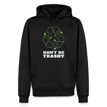 Recycle Nature Oceans Day Jour de la Terre - Sweat à capuche Premium bio Homme - noir - Devant - Nico (187cm)