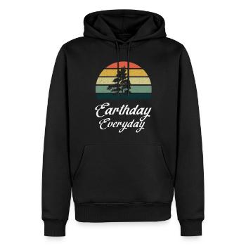 Planet Oceans Day Retro Vintage Earth Day - Männer Premium Bio Hoodie - Schwarz - Vorne - Nico (187cm)