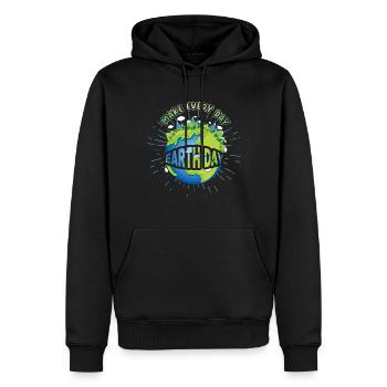 La Journée Nature et les Océans fait du Jour de la Terre tous les jours - Sweat à capuche Premium bio Homme - noir - Devant - Nico (187cm)