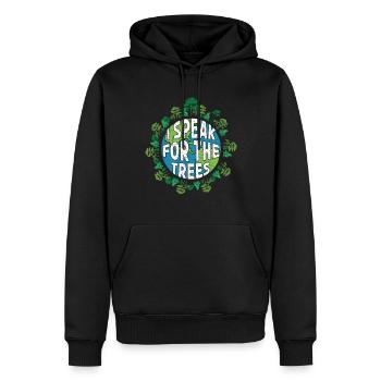 Speak Trees Save Nature Oceans Day Earth Day - Männer Premium Bio Hoodie - Schwarz - Vorne - Nico (187cm)