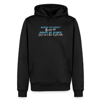 Journée Océans Save Nature Jour de la Terre Jour de la Terre - Sweat à capuche Premium bio Homme - noir - Devant - Nico (187cm)
