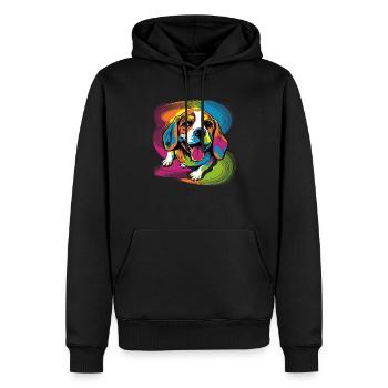 Dog Saying Beagle Design pour les amoureux des chiens - Sweat à capuche Premium bio Homme - noir - Devant - Nico (187cm)