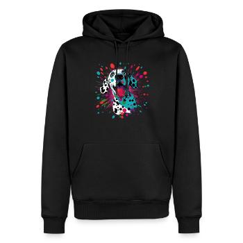 Hunde Spruch Dalmatiner Design für Hundeliebhaber - Männer Premium Bio Hoodie - Schwarz - Vorne - Nico (187cm)
