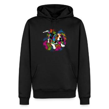 Dog Saying Beagle Design pour les amoureux des chiens - Sweat à capuche Premium bio Homme - noir - Devant - Nico (187cm)