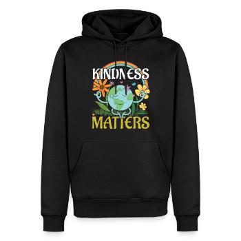 Kindness Globe Sauvons la nature Jour des océans Jour de la Terre - Sweat à capuche Premium bio Homme - noir - Devant - Nico (187cm)