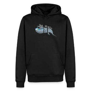 Trauriger Wal rettet die Natur Ozeane Tag der Erde - Männer Premium Bio Hoodie - Schwarz - Vorne - Nico (187cm)