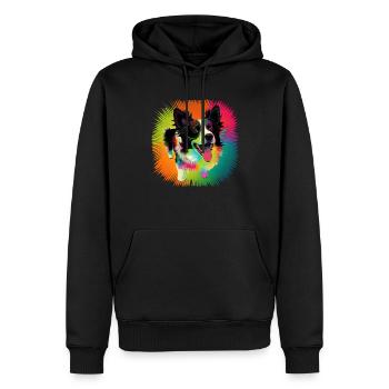Hunde Spruch Border Collie Design - Männer Premium Bio Hoodie - Schwarz - Vorne - Nico (187cm)