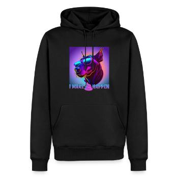 Hunde Spruch Doberman Design für Hundeliebhaber - Männer Premium Bio Hoodie - Schwarz - Vorne - Nico (187cm)