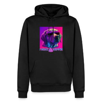 Dog Saying Labrador Retriever Design pour - Sweat à capuche Premium bio Homme - noir - Devant - Nico (187cm)