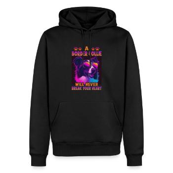 Hunde Spruch Border Collie Design - Männer Premium Bio Hoodie - Schwarz - Vorne - Nico (187cm)