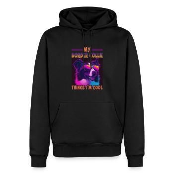 Hunde Spruch Border Collie Design - Männer Premium Bio Hoodie - Schwarz - Vorne - Nico (187cm)