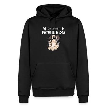 Vatertag - erster Vatertag Geschenk - Männer Premium Bio Hoodie - Schwarz - Vorne - Nico (187cm)