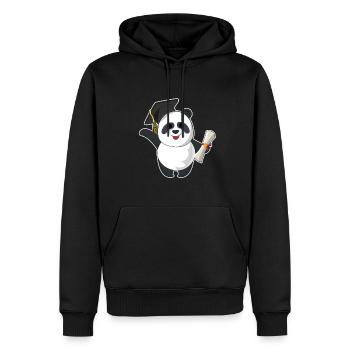 Panda Absolvent Abschluss 2023 Abschluss - Männer Premium Bio Hoodie - Schwarz - Vorne - Nico (187cm)