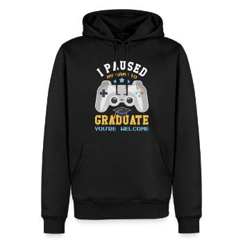 Gamer-Absolvent Abschluss 2023 Abschluss - Männer Premium Bio Hoodie - Schwarz - Vorne - Nico (187cm)