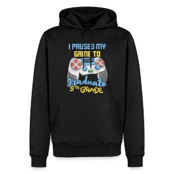 Diplômé 5e année Diplômé 2023 Gamer Gaming - Sweat à capuche Premium bio Homme - noir - Devant - Nico (187cm)