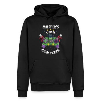 Diplômé Master 2023 Diplômé Master 2023 - Sweat à capuche Premium bio Homme - noir - Devant - Nico (187cm)