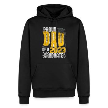 Stolzer Papa-Absolvent Abschluss 2023 Abschluss - Männer Premium Bio Hoodie - Schwarz - Vorne - Nico (187cm)
