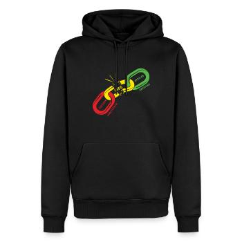 Freedom Chain célèbre l’histoire des Noirs de Juneteenth - Sweat à capuche Premium bio Homme - noir - Devant - Nico (187cm)